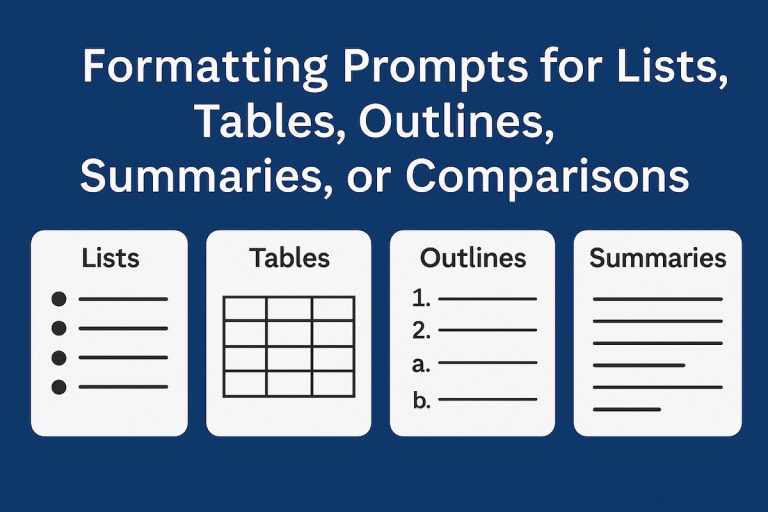 Format lists etc